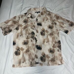 Floral Short Sleeve Button-Up Shirt